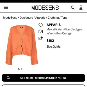 APPARIS 🍊Marcella Vermillion Cardigan In Vermillion Orange